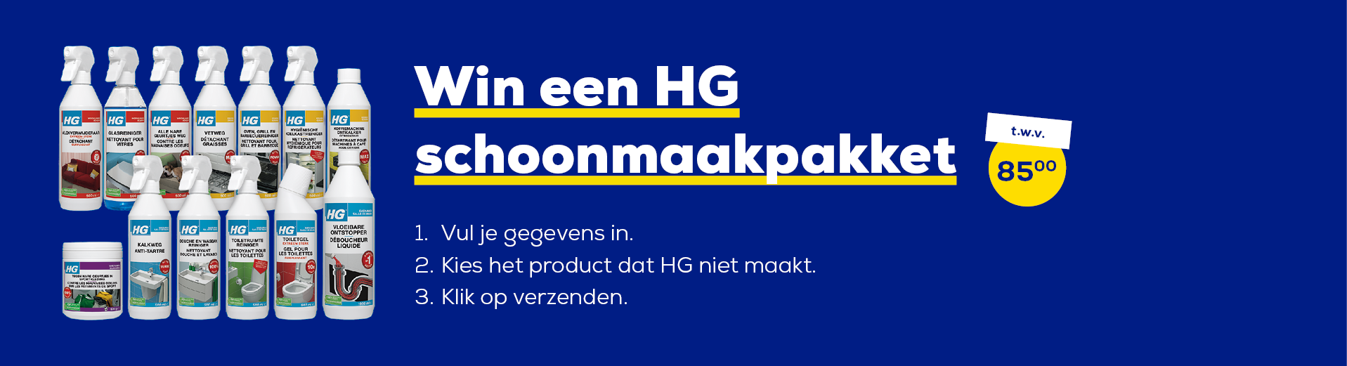 HG win een schoonmaakpakket